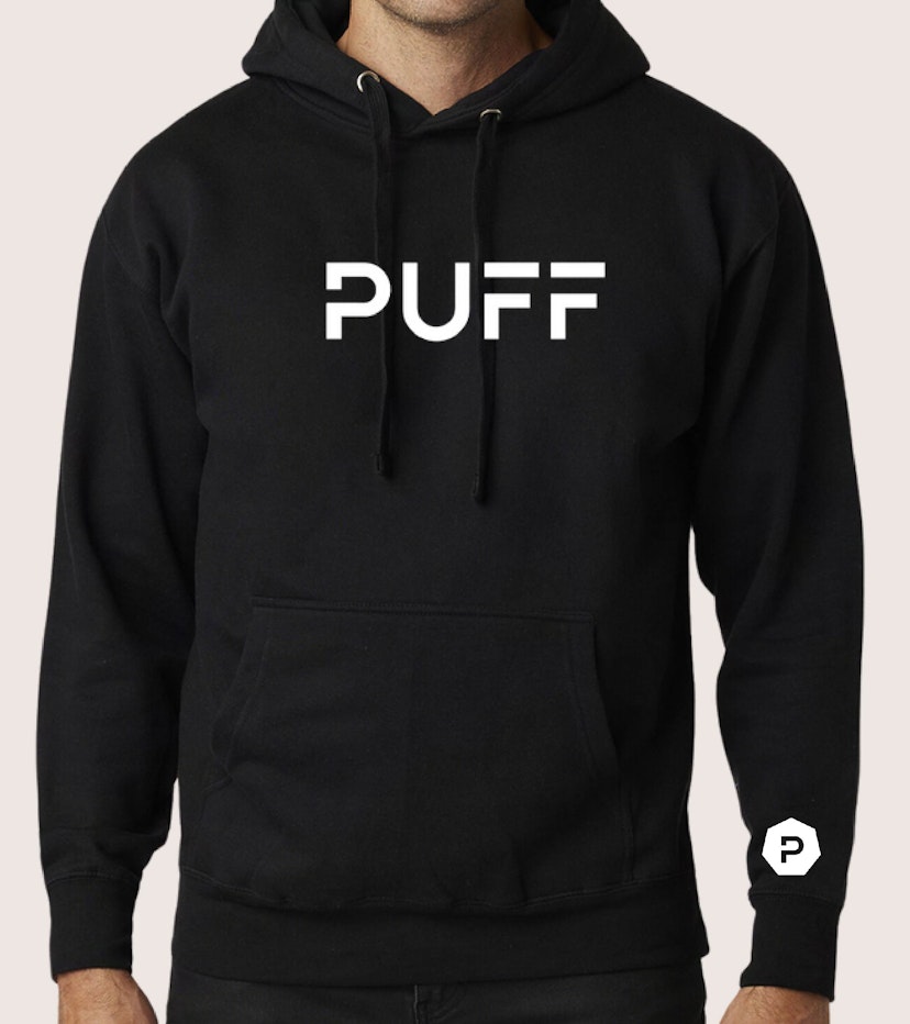 Black Puff Pullover Hoodie- 4XL