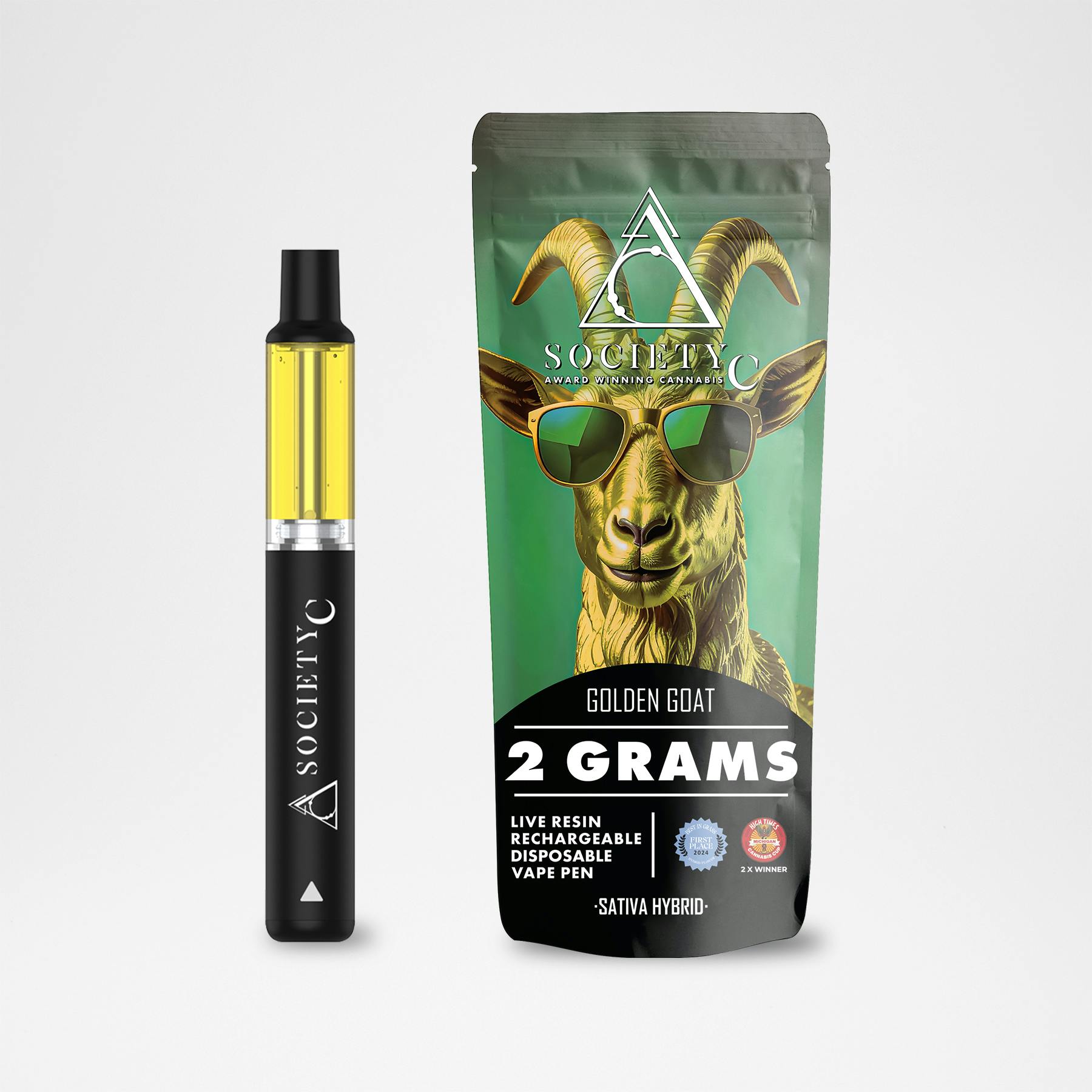 Society C - 2g Live Resin Disposable - Golden Goat