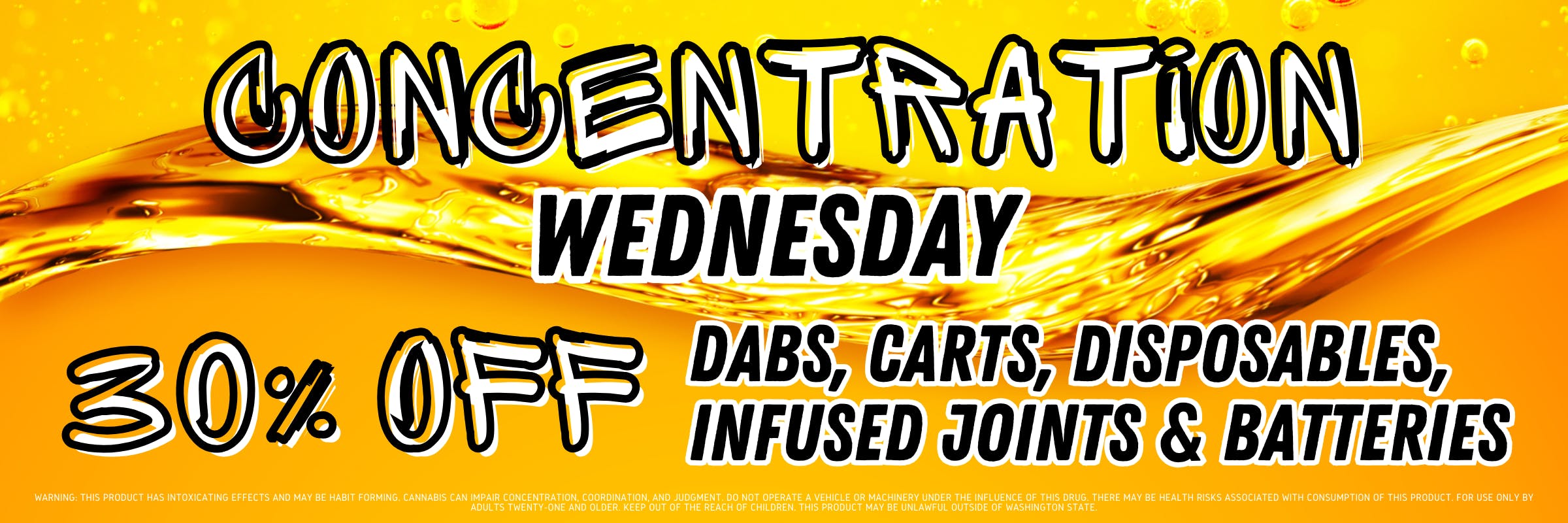 Concentrate 30% off Wednesdays