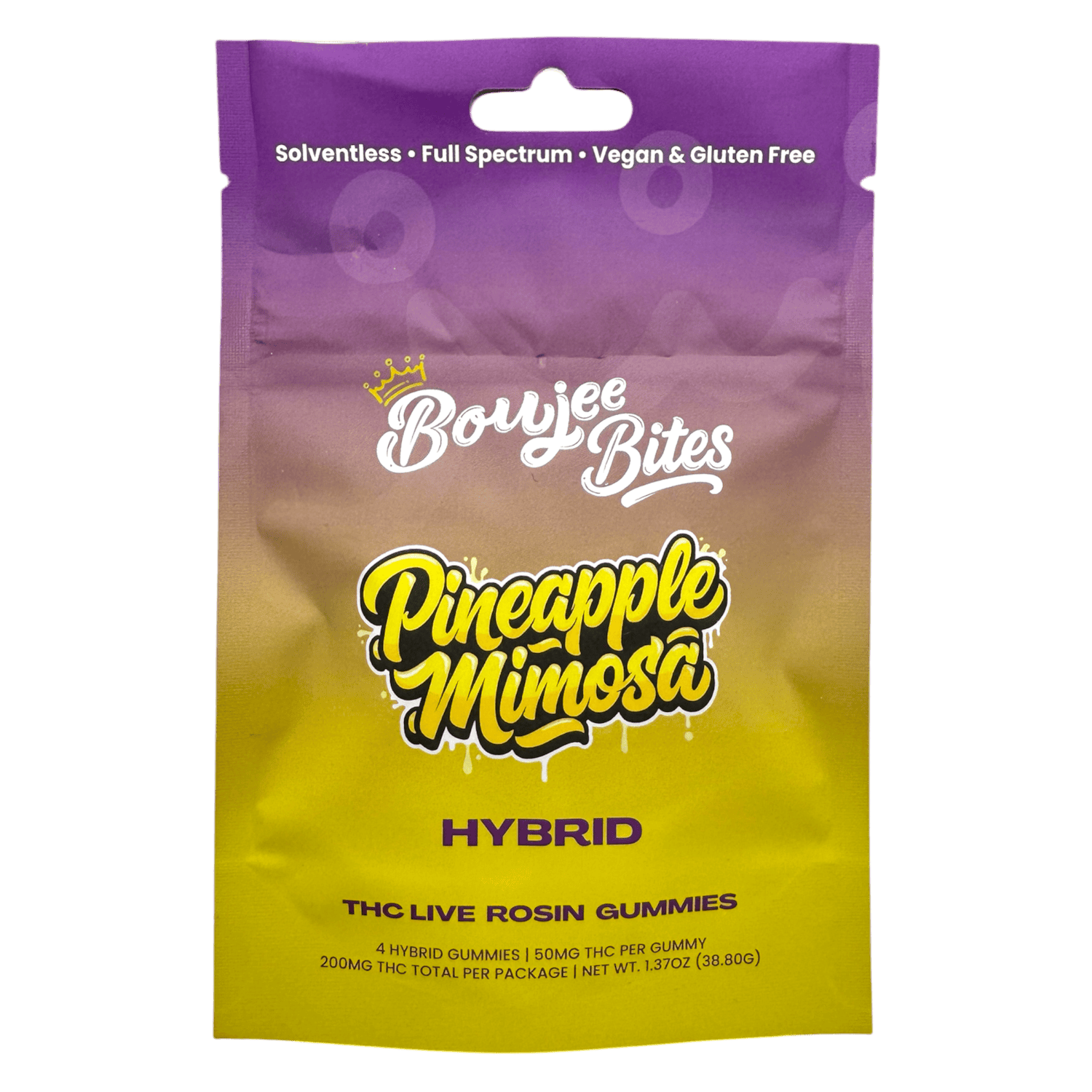 Product: Boujee | Live Rosin Gummies - 200mg - Pineapple Mimosa