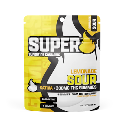 Superfire - 200mg Gummies - Sour Lemonade