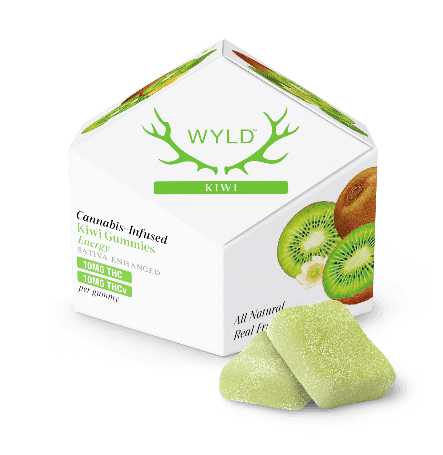Kiwi 1:1 THCv + Sativa Enhanced Gummies