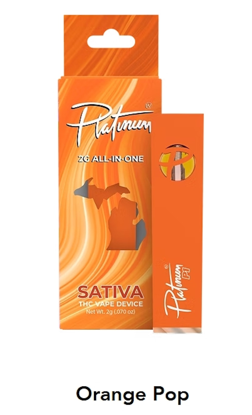 Platinum Vape Disposable | Orange Pop