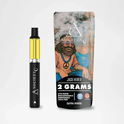 Society C - 2g Live Resin Disposable - Jack Herer - DISPOSABLES by Society C at King of Budz