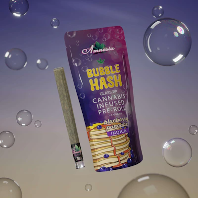 Amnesia - 1.3g Bubble Hash Infused Preroll - Blueberry Pancakes