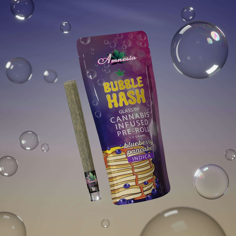 Amnesia | 1.3g Bubble Hash Infused Pre-roll | Blueberry Pancakes