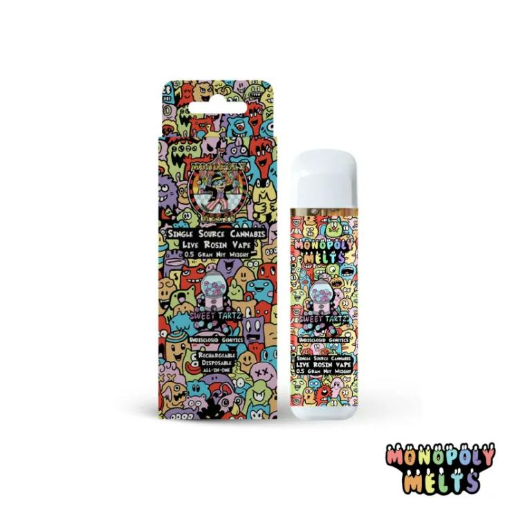 Monopoly Melts - .5g Live Rosin Disposable - Sweet Tartz