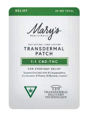 Product: 1:1 Relief Patch | Mary's Medicinals