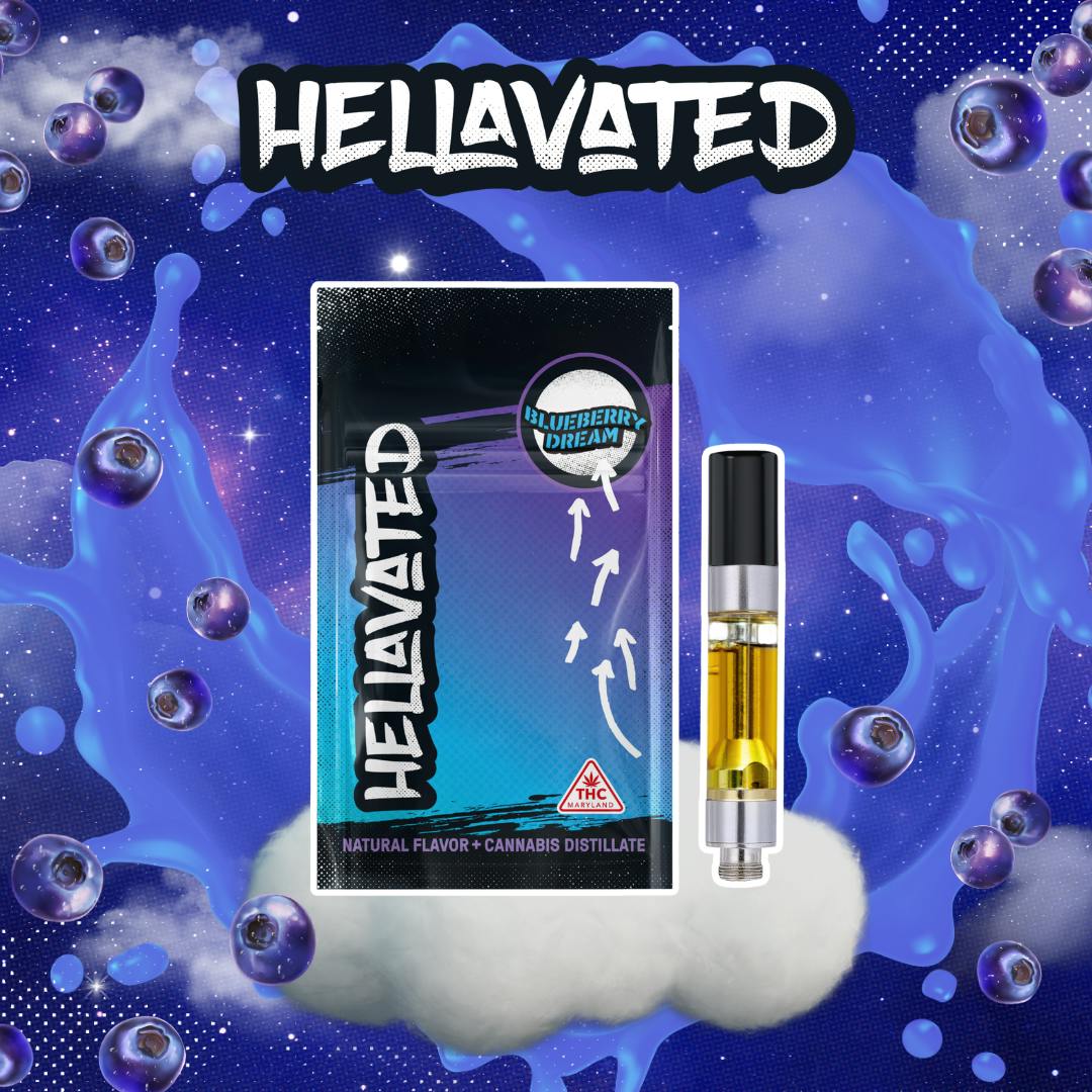 Hellavated - Blueberry Dream Vape Cartridge (1g) | Far & Dotter (Timonium)