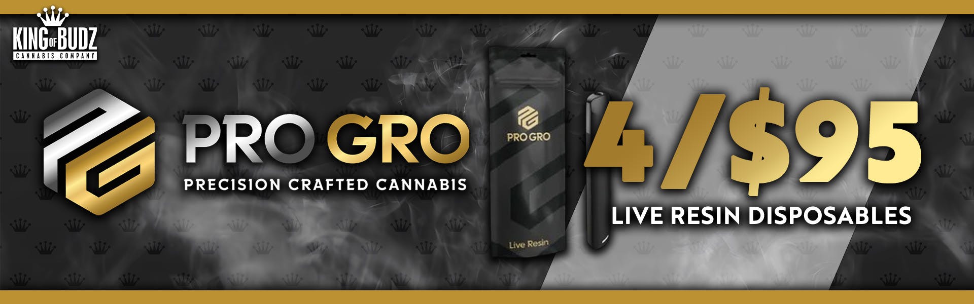 Pro Gro  1g Live Resin Disposable - 4 for $95