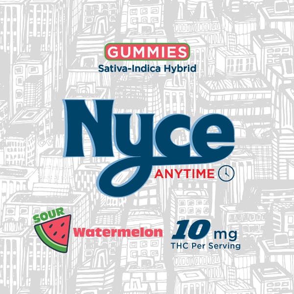 NYCE | Sour Watermelon | Live Hash Rosin Gummies | 10pk