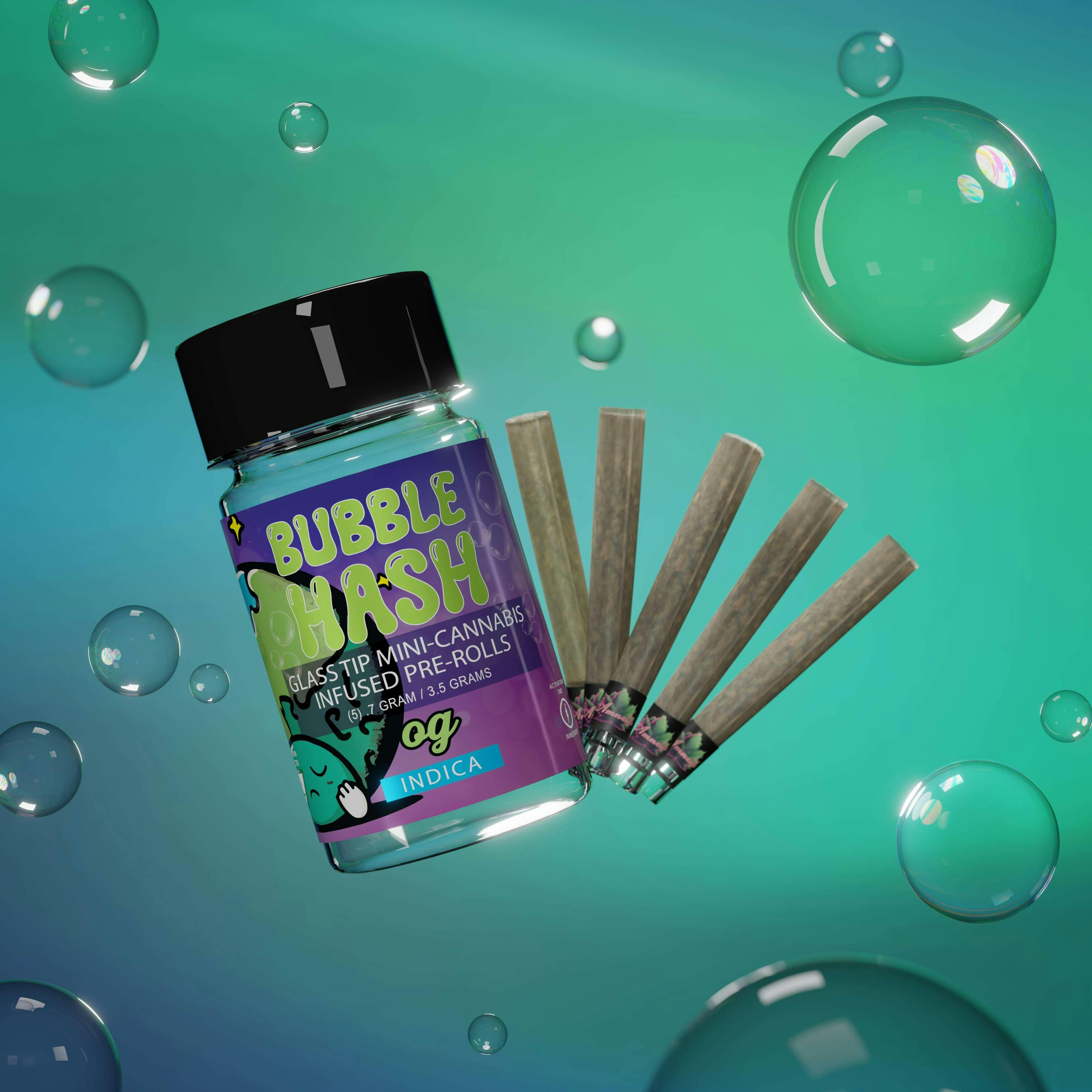 Amnesia - 5-Pack .7g Bubble Hash Infused Prerolls - OG