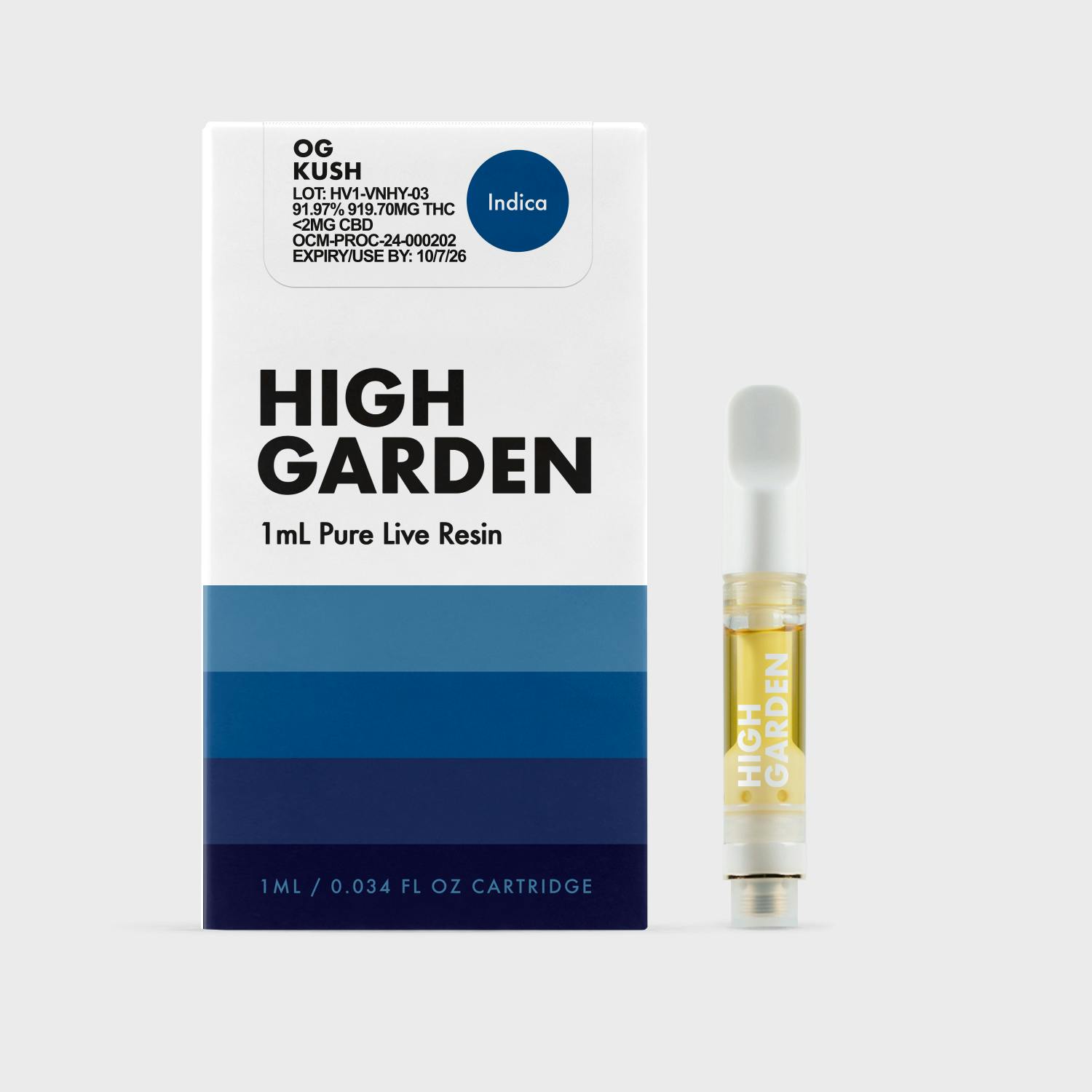 High Garden | OG Kush | Live Resin 510 Cart | 1g