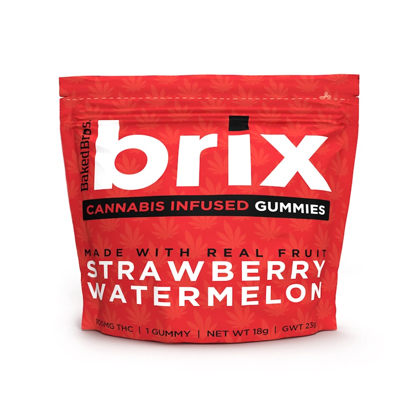 Baked Bros. Edibles: Brix Strawberry Watermelon 100mg