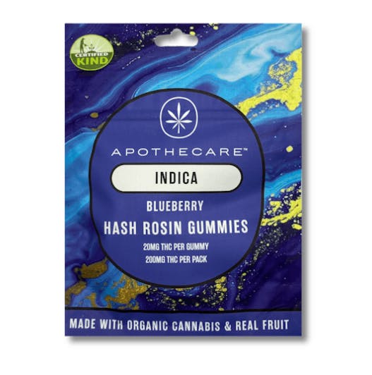 Product: Apothecare | Certified Organic Blueberry Rosin Gummies | 200mg