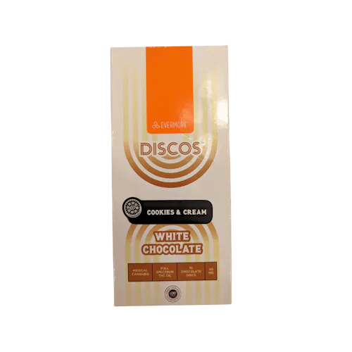 White Chocolate Cookies & Cream 40mg (10ct) – Evermore Discos Chocolates-1