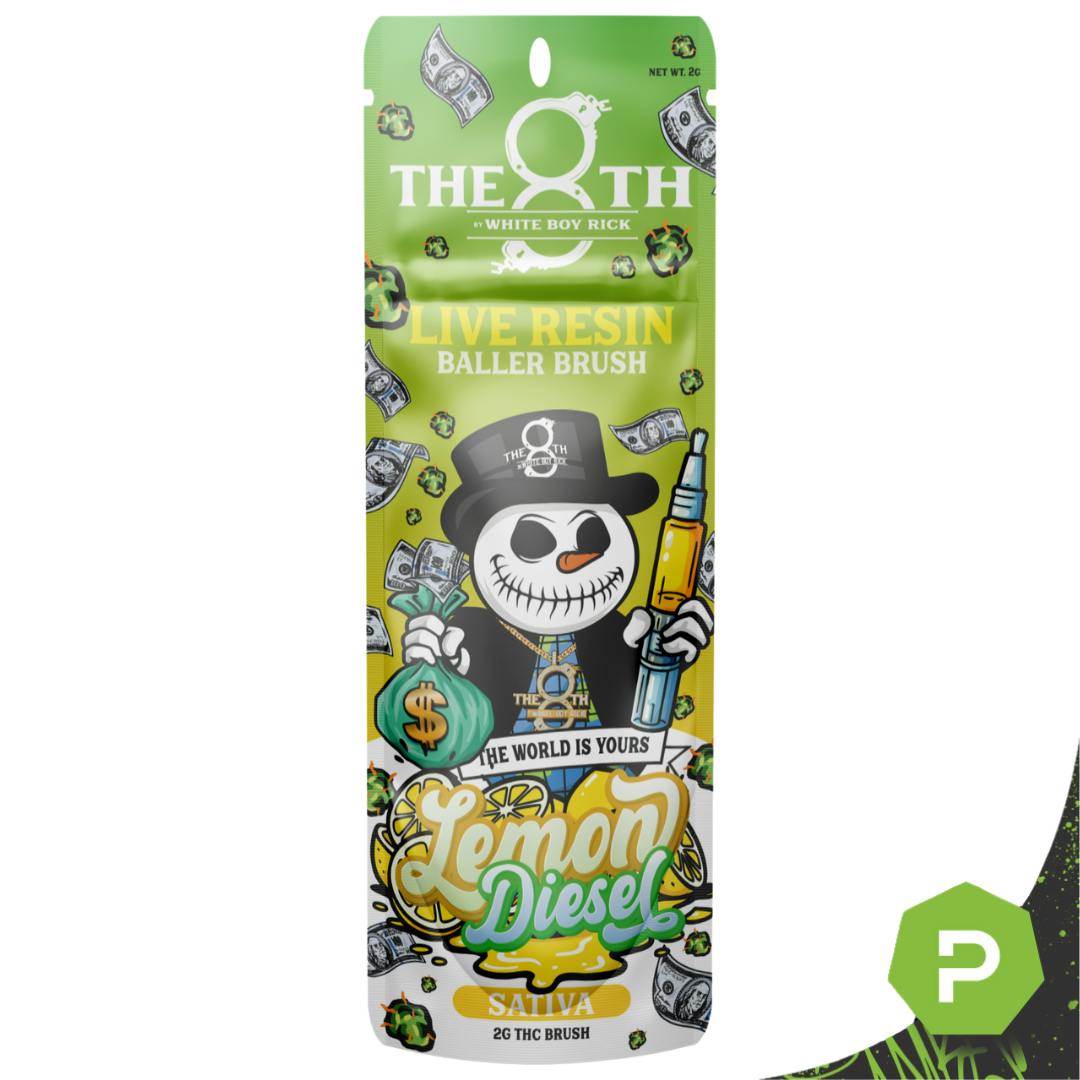 The 8th White Boy Rick Live Resin Baller Brush | Lemon Diesel