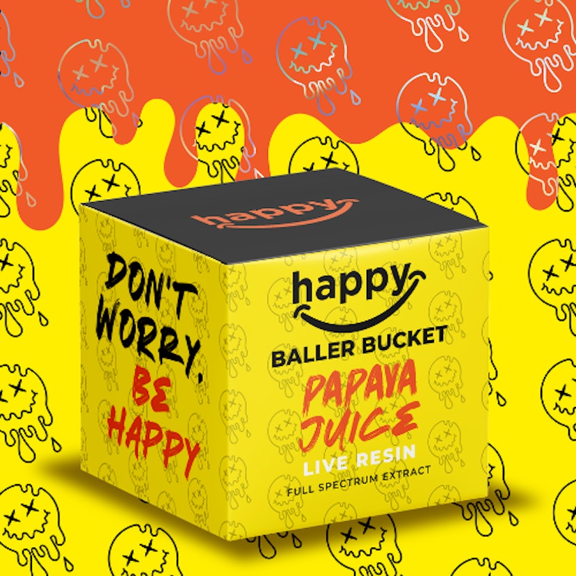 Happy - Papaya Juice Live Resin Baller Bucket