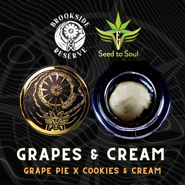 Brookside Reserve x EV Rosin Grapes N Cream 1g (indica)