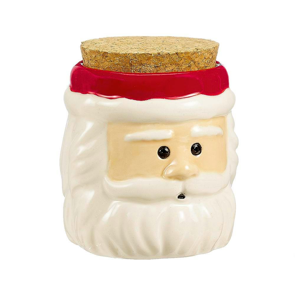 Fashioncraft - ceramic stash jar - santa
