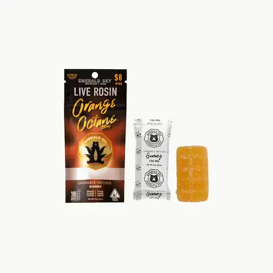 Emerald Sky Live Rosin Gummy 1 ct - Sativa Orange Octane 100mg