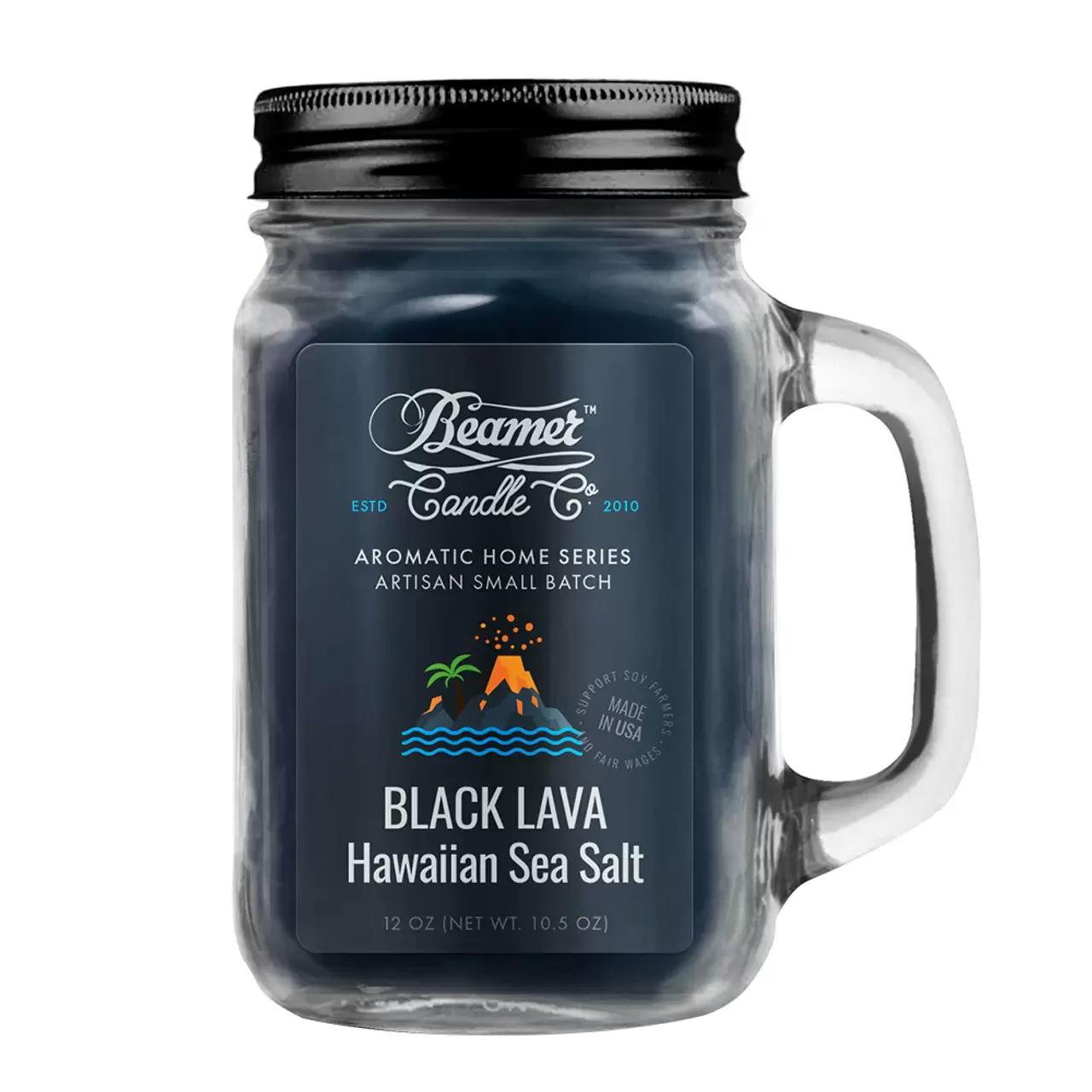 Beamer candles - 12oz - black lava hawaiian sea salt