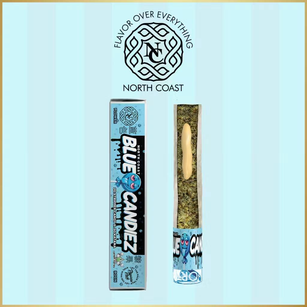 North Coast x Herb Wealth x Adams Family - 2.5g Rice Paper Donut Tier 2 - Blue Candiez