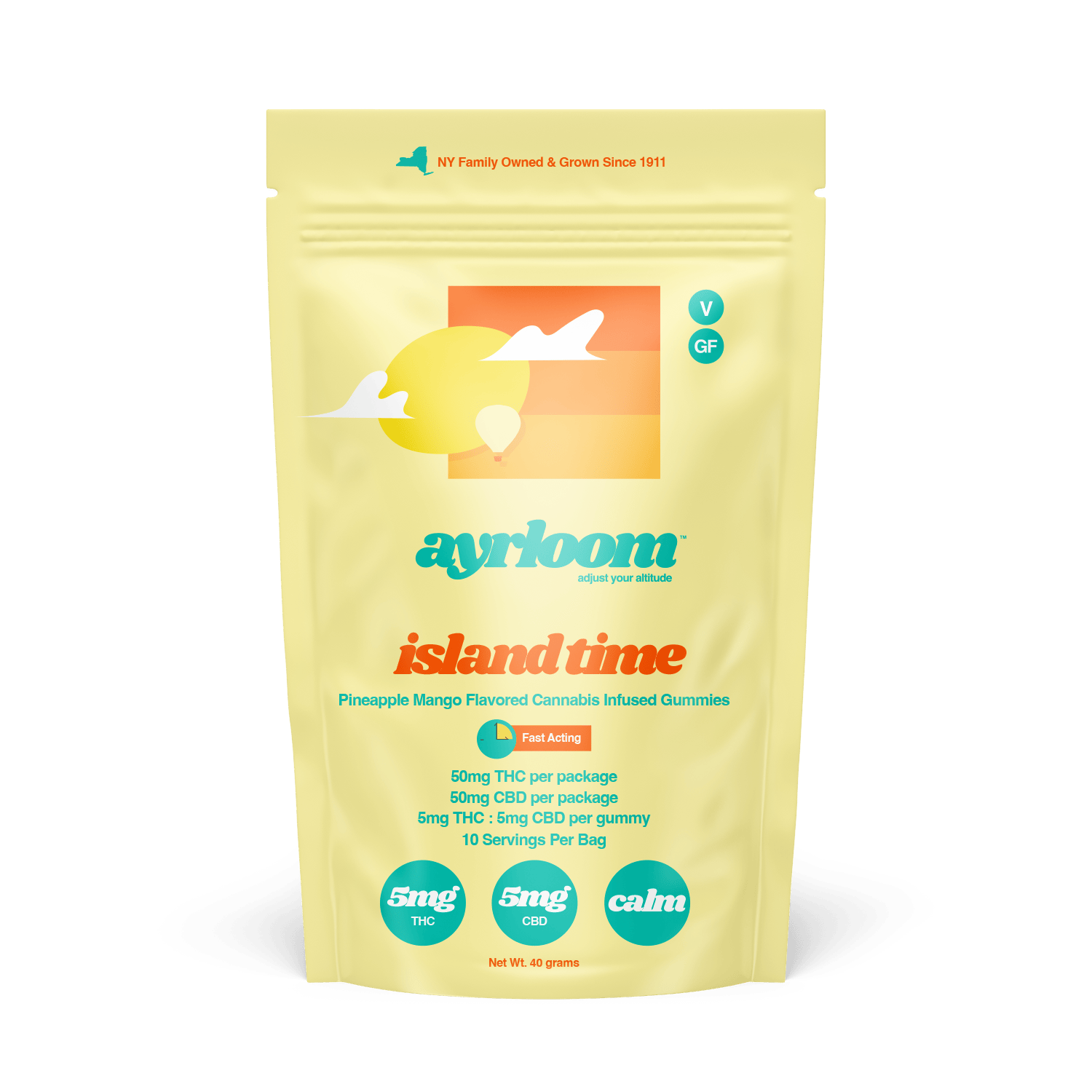 ayrloom Island Time | Pineapple Mango | 1:1 | 10pk - EDIBLES cannabis product, 0.05g