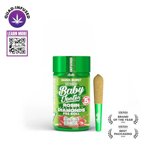 Jeeter - 5-Pack .5g Quad Infused Prerolls - Guava Burst - product image at King of Budz