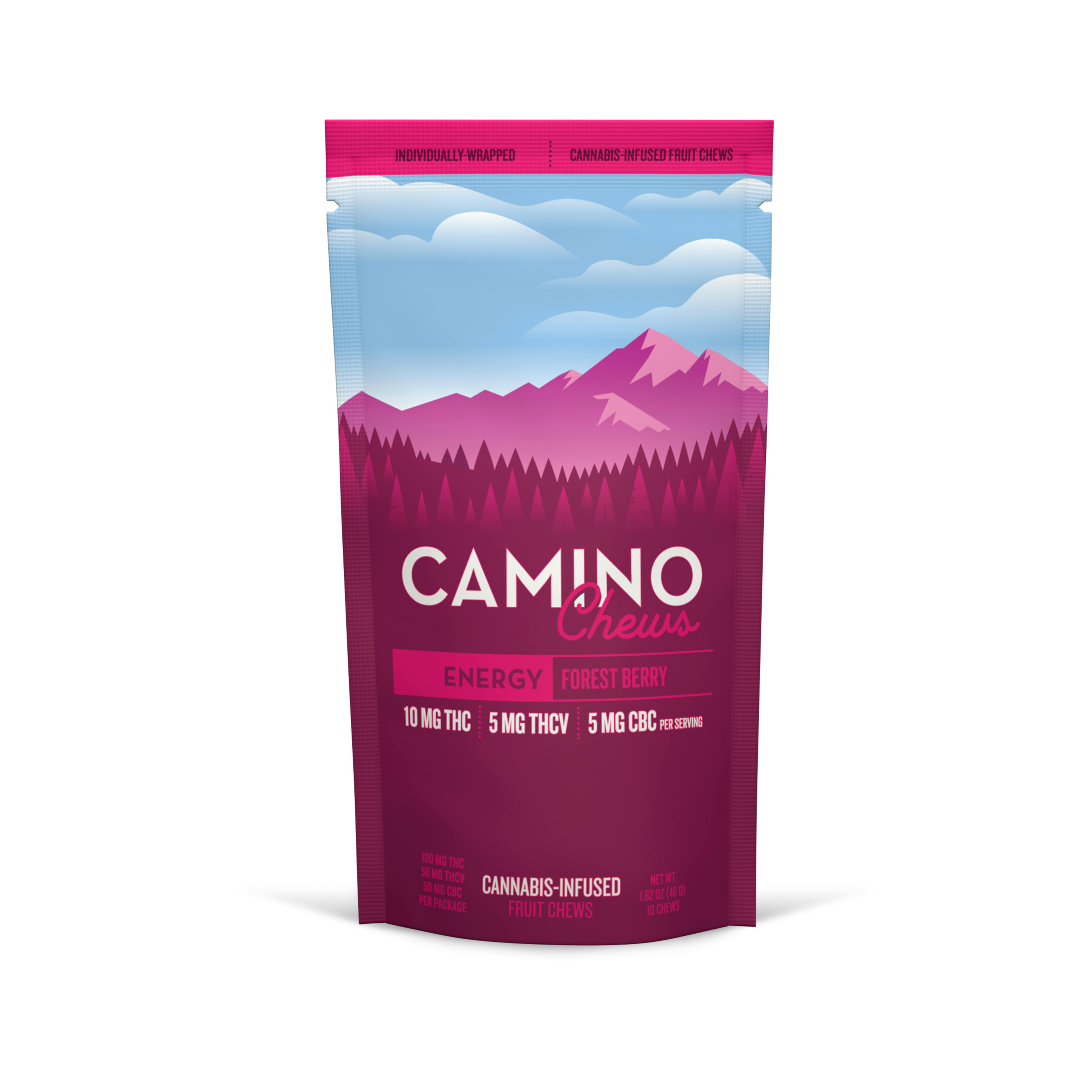 Product Camino - Forest Berry - 100mg - 10PK - Energy Chews 2:1:1 (THC:THCV:CBC)