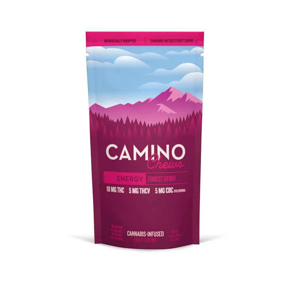 Product Camino - Forest Berry - 100mg - 10PK - Energy Chews 2:1:1 (THC:THCV:CBC)