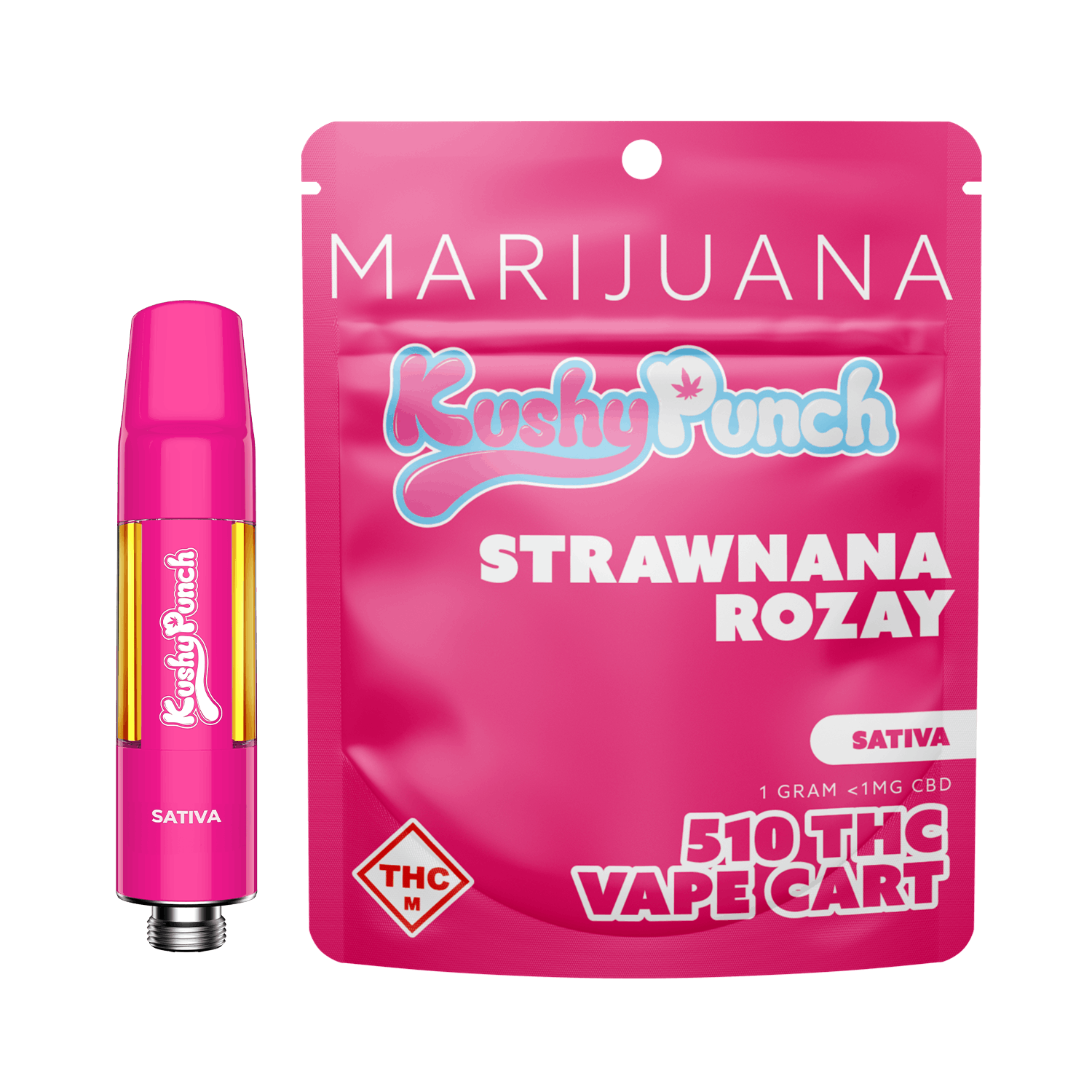 Kushy Punch: Vape | Strawnana Rozay | Cartridge | 1g | CODES - Taylor