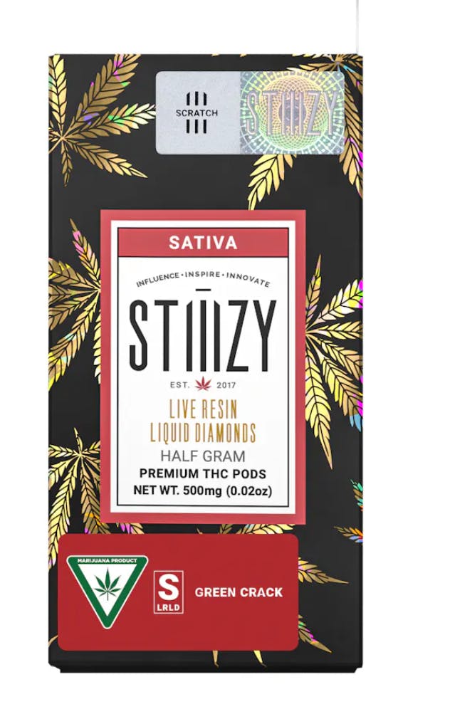 Pod | STIIIZY | Green Crack | Live Resin Liquid Diamonds | 0.5g