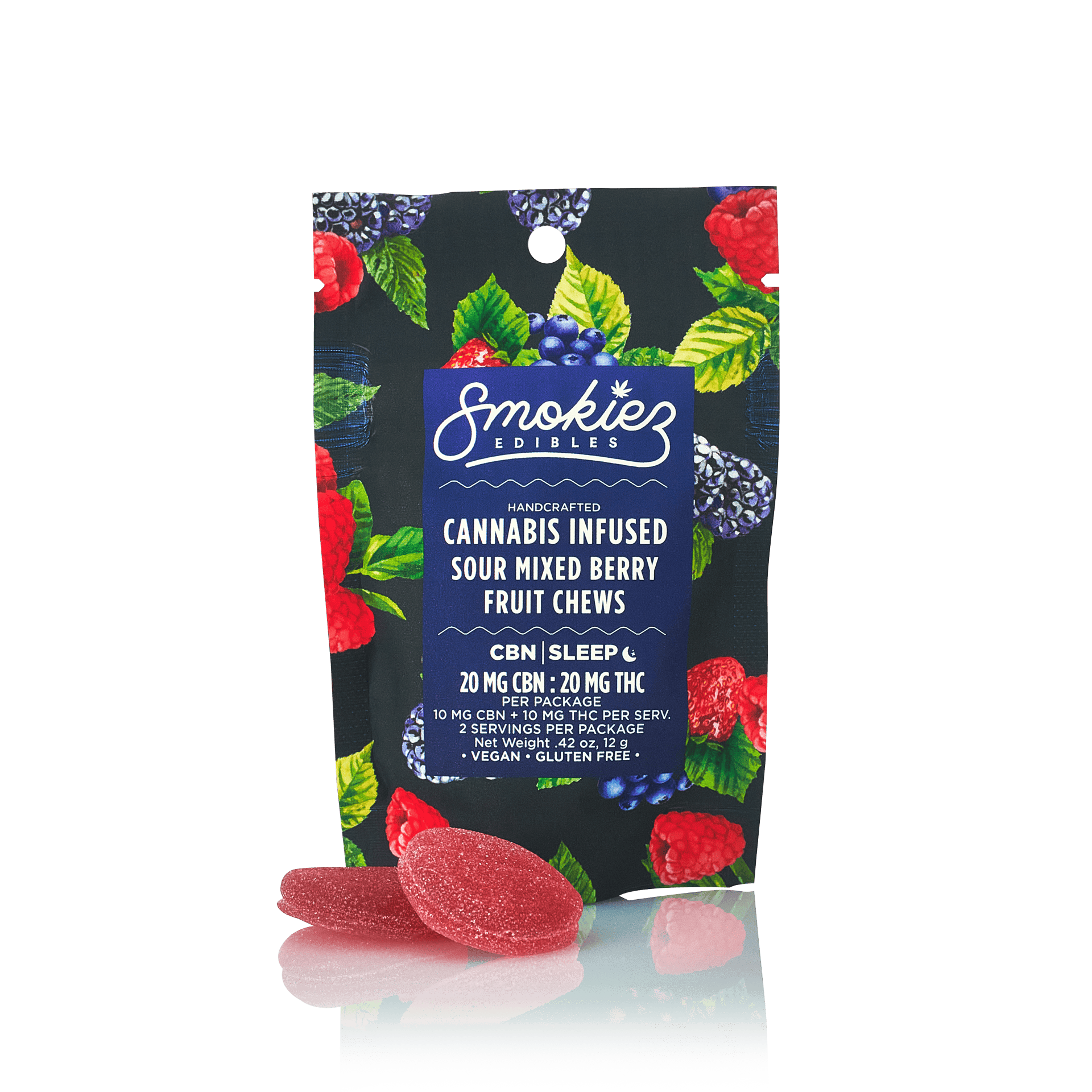 Smokiez - Gummies Sour 1:1 - Mixed Berry (I) (100mg THC/CBN)