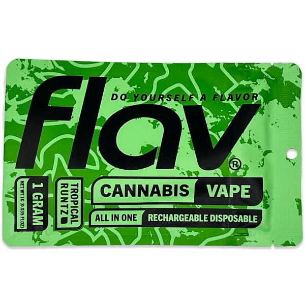 Product: flav | Tropical Runtz Disposable/Rechargeable All-in-one Cartridge | 1.0g
