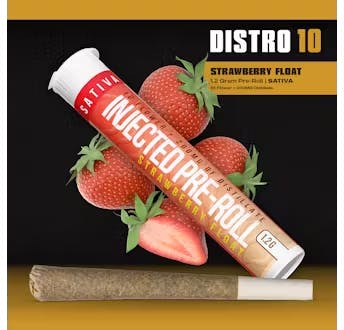 Product: Distro 10 | Strawberry Float | Infused Pre-roll Sativa
