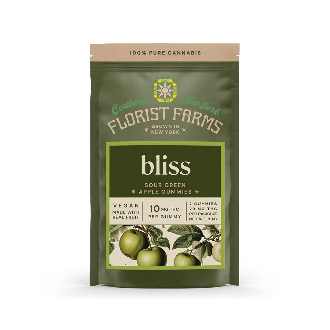 Florist Farms Sour Green Apple THC Gummies 2ct