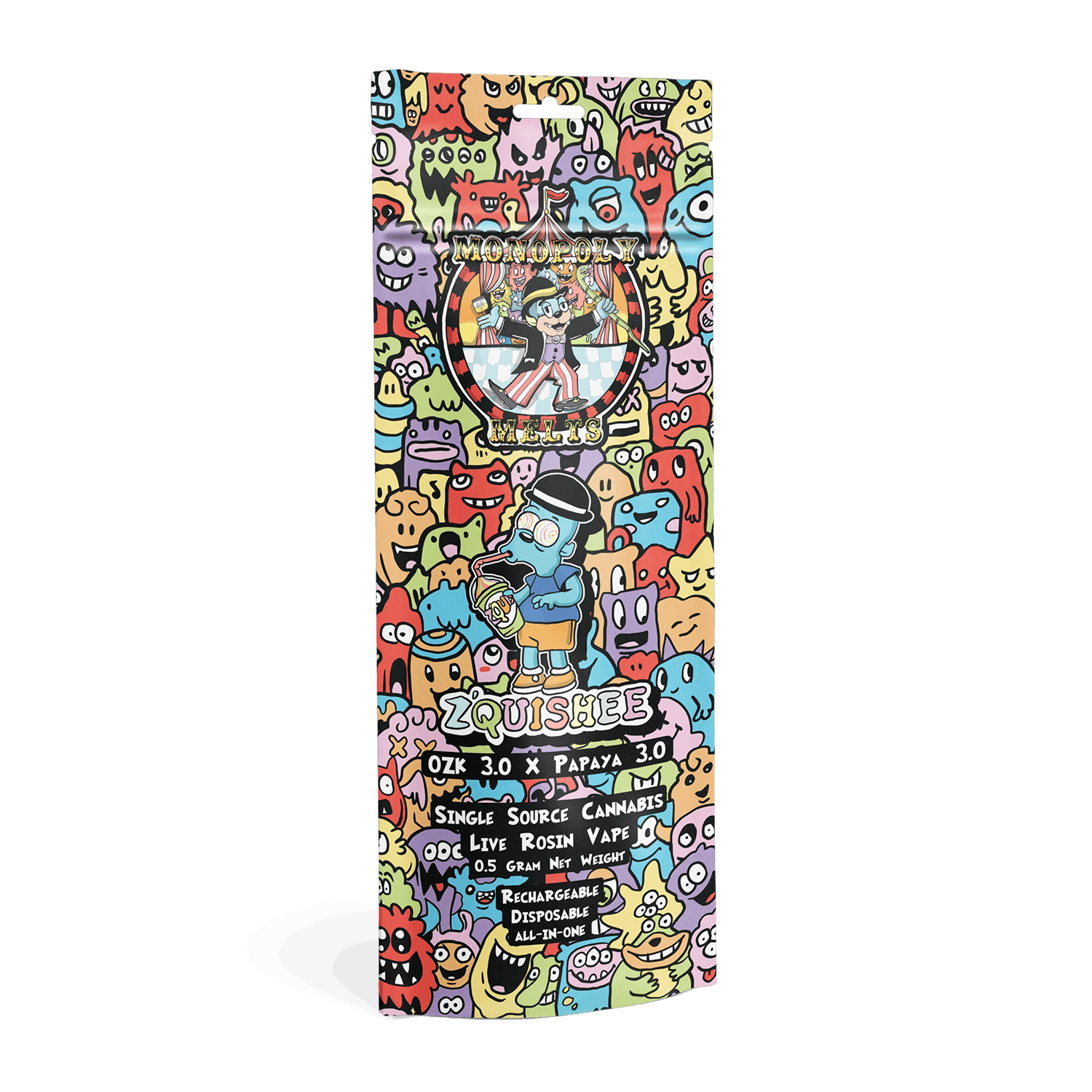 Monopoly Melts - .5g Live Rosin Disposable - Z'quishee