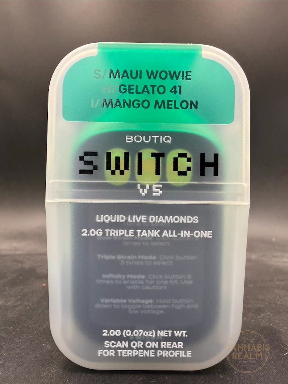 Boutiq | Maui Wowie x Gelato 41 x Mango Melon | Liquid Live Diamonds Disposable Vape - Sativa-Hybrid-Indica
