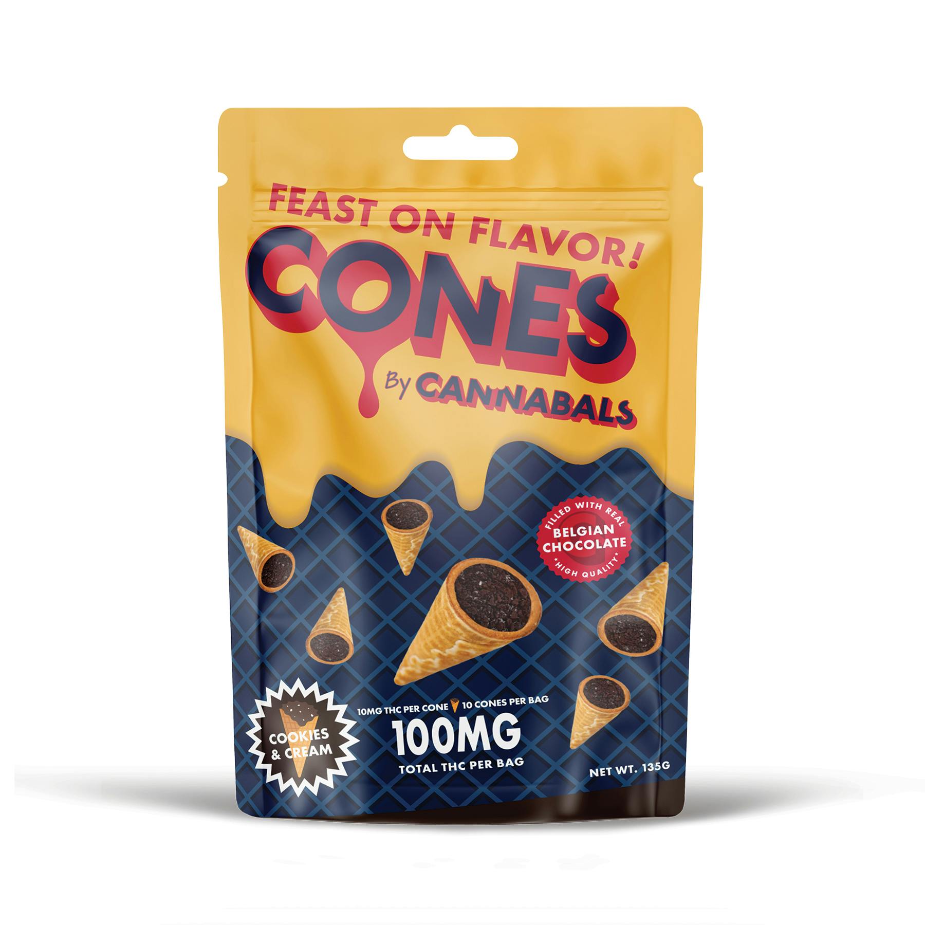 Product Cannabals - Cookies & Cream Chocolates - 100mg