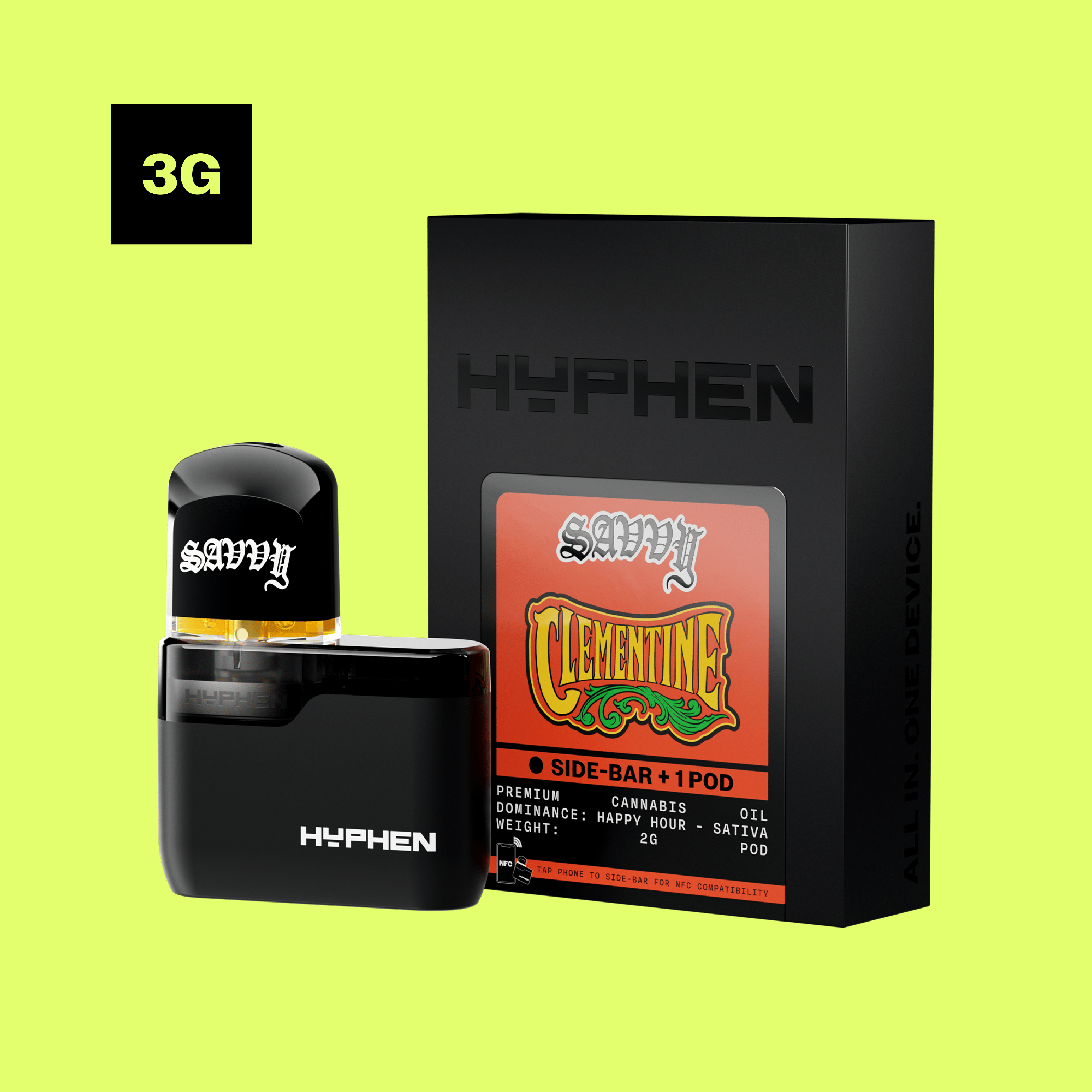 Product HYPHEN Clementine 3g All-In-One