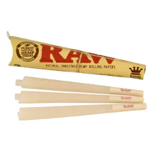RAW - 3pk Cones - Organic Hemp King Size - ACCESSORIES by RAW at King of Budz
