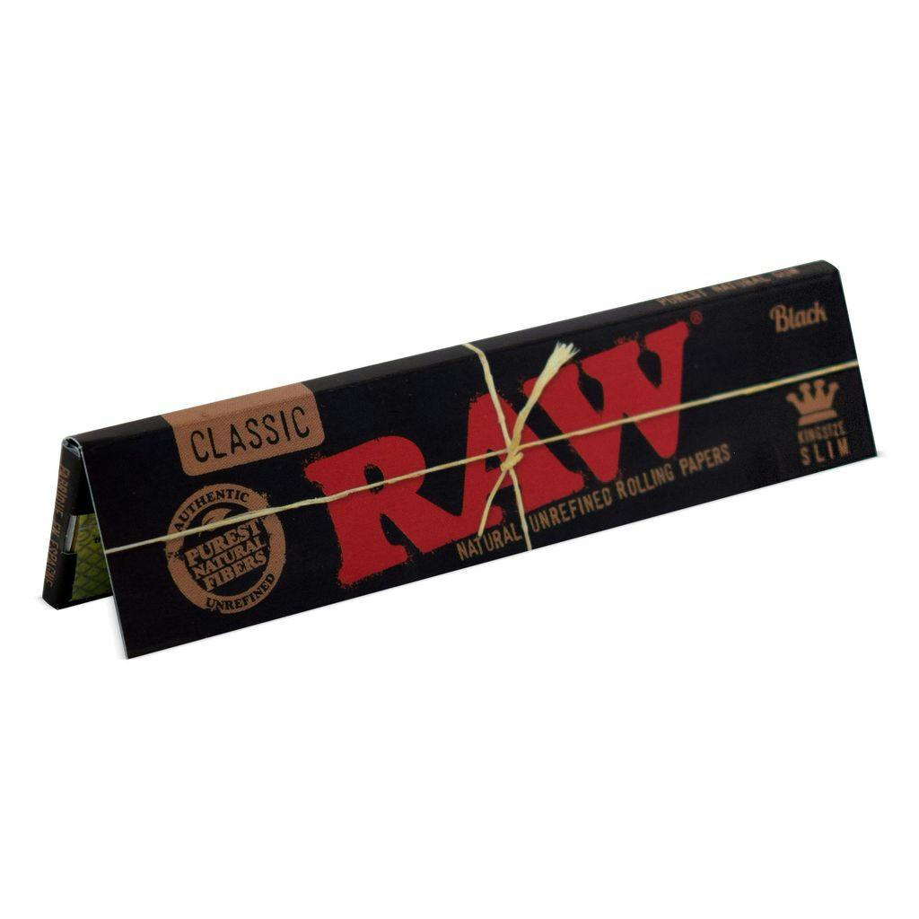 Raw - King Slim Black Papers - 32 | The Hunny Pot Cannabis Co 