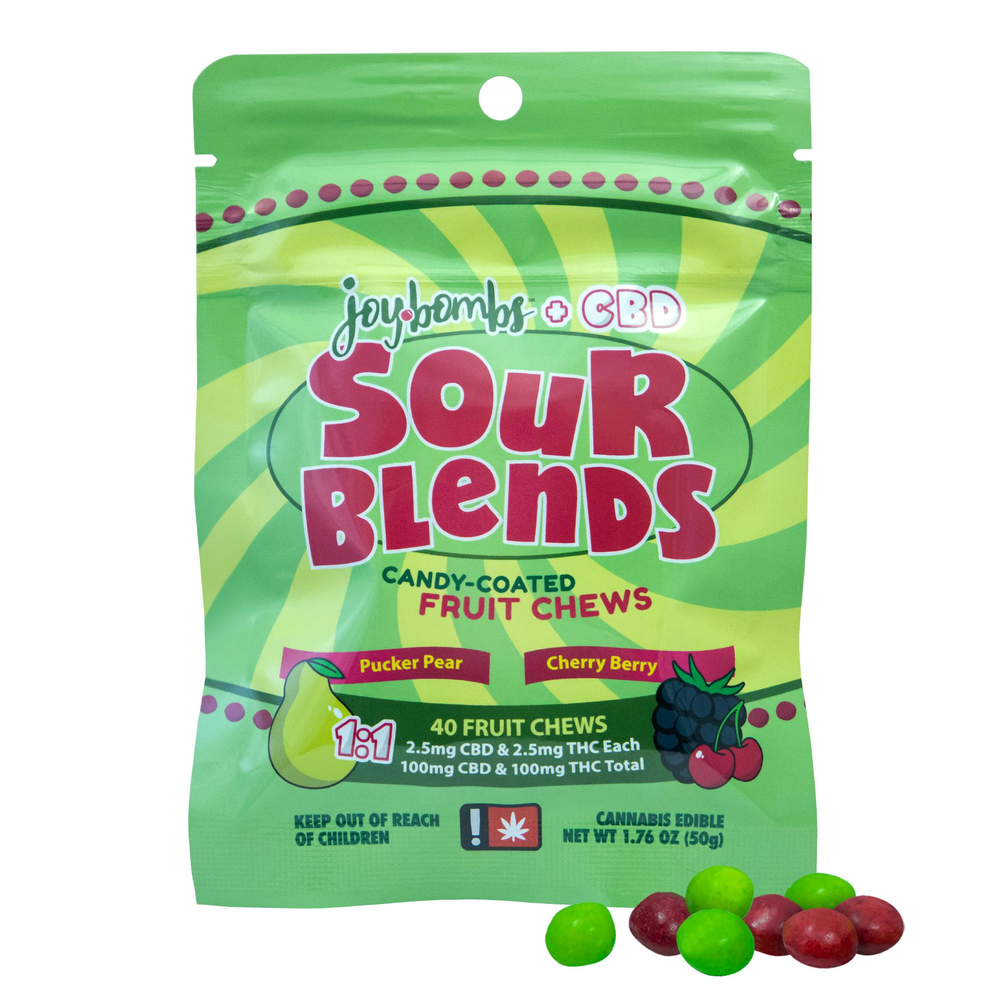 Photo of Joy Bombs THC + CBD 1:1 Sour Blends (40pk / 100mg THC)