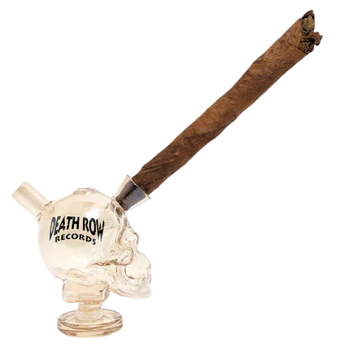 Death Row Records Skull Glass Blunt Bubbler | 2.75′-active