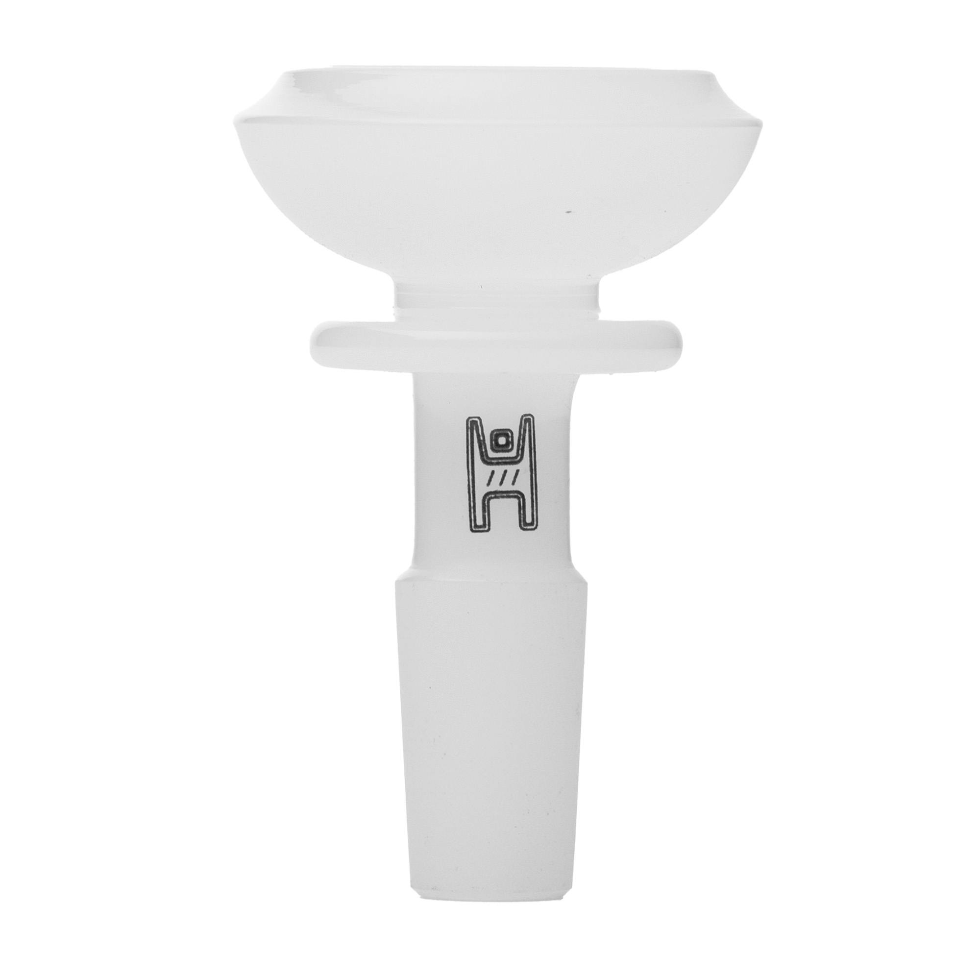 Human Grade - 14mm Saucer Flower Bowl - White by Human Grade