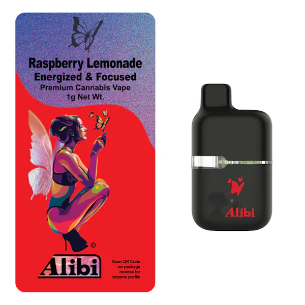 Alibi - Raspberry Lemonade 1 gram AIO Vape Pen | Sacred Bloom