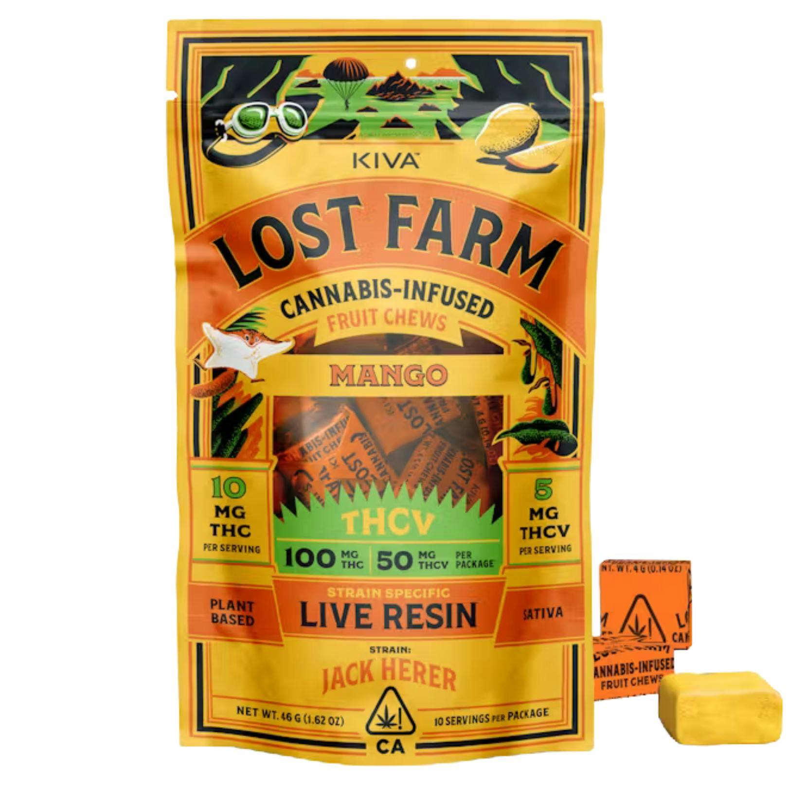 MANGO LIVE RESIN THCV FRUIT CHEWS (2:1 THC:THCV)