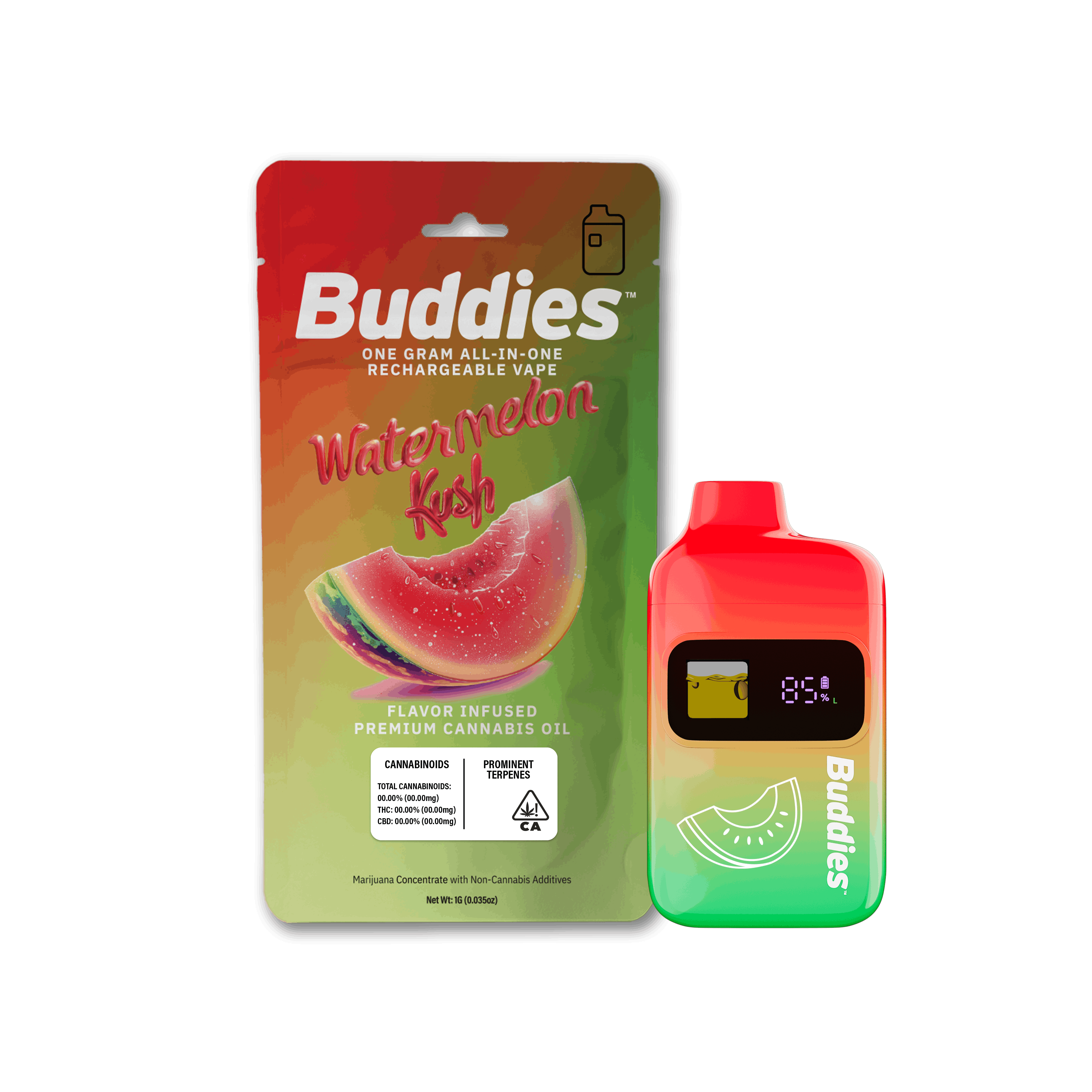 Buddies Flavor Infused AIO - Watermelon Kush 1g | Harborside (Oakland)