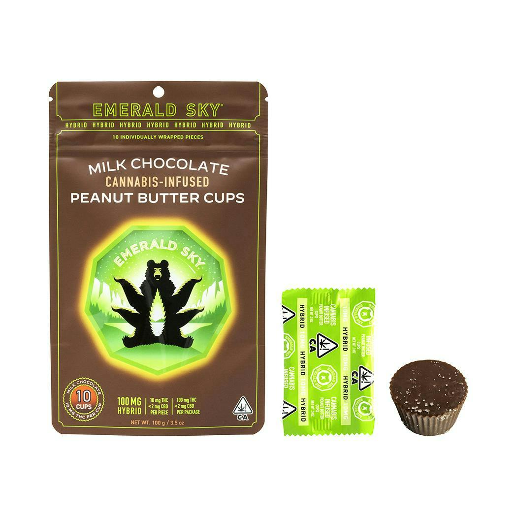 Emerald Sky Peanut Butter Cups Hybrid Milk Chocolate 10ct